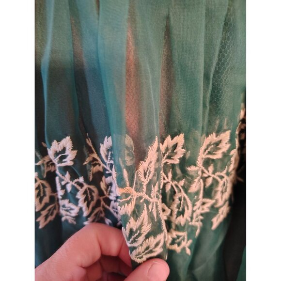 Vintage AFL CIO Union Made 1950's Dress, Green Orange, Small Sleeveless READ - Picture 7 of 13